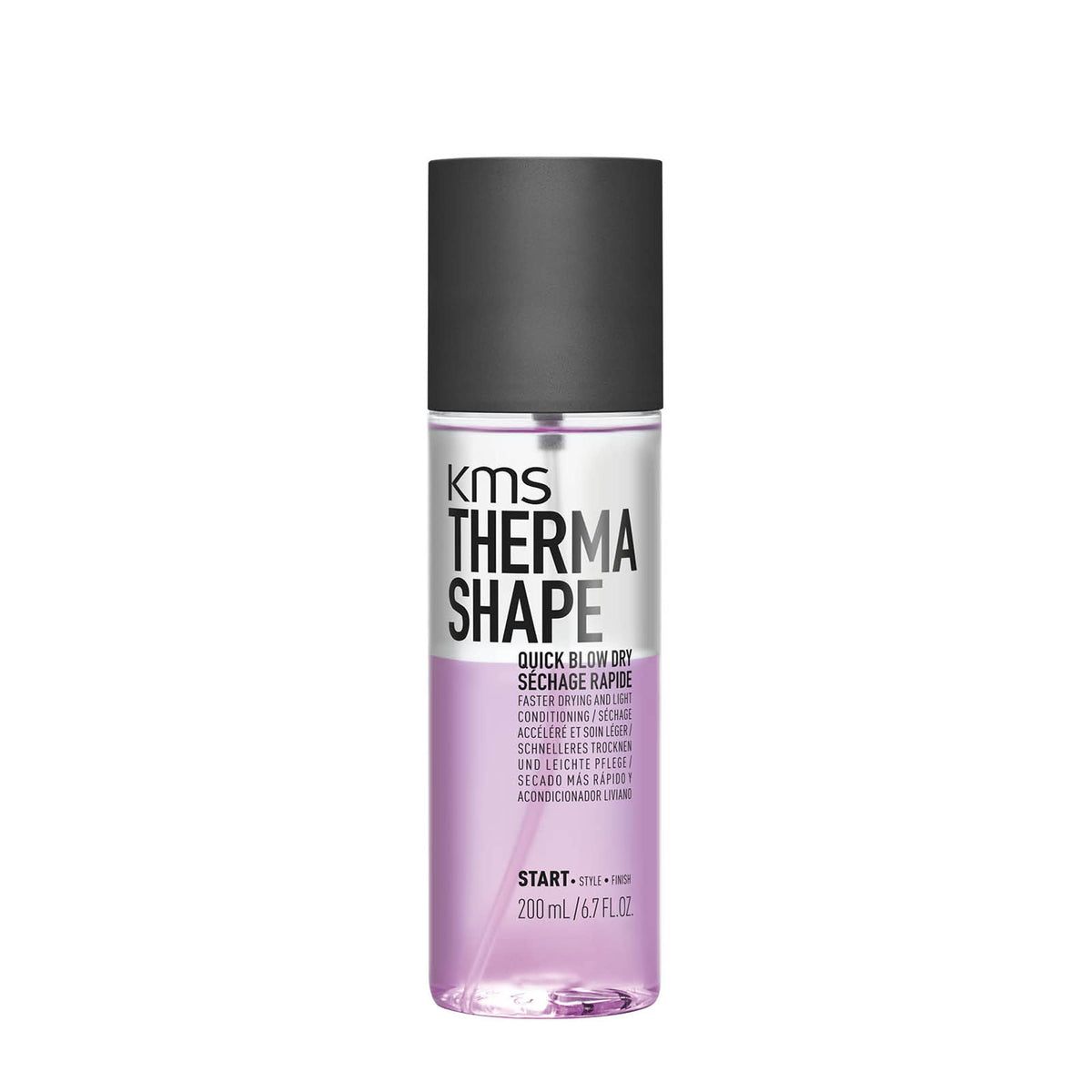 KMS THERMASHAPE front packaging showing product and benefit of faster drying