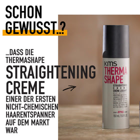 KMS Thermashape in use with round brush while blow-drying to create straight styles
