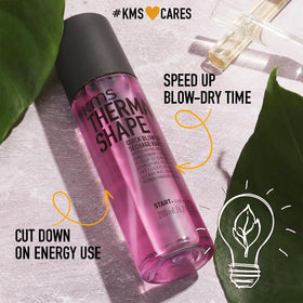 KMS THERMASHAPE mist on towel-dried hair for faster blow-dry results