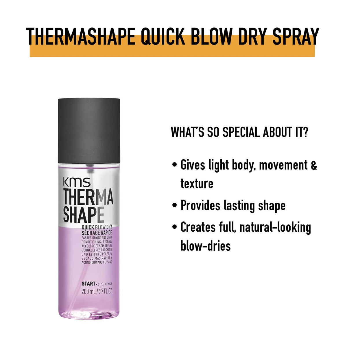KMS THERMASHAPE two-phase texture close-up highlighting smoothing conditioning action
