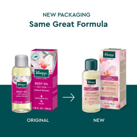 Kneipp oil pour texture demonstrating quick absorption and smooth finish