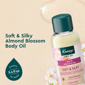 Kneipp ingredients display with argan sunflower almond oils for hydration