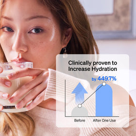 KNEMO bottle in hand showing scale, easy to layer and travel-friendly