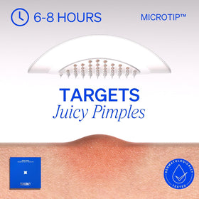 KNEMO patch applied to skin demonstrating discreet wear