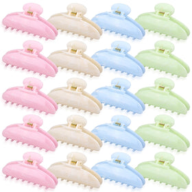 Knitgrip front view of 20 pastel acrylic clips showing full bulk pack benefit