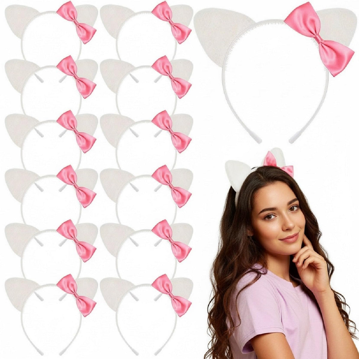 Knitgrip front packaging showing twelve pink headbands for coordinated events