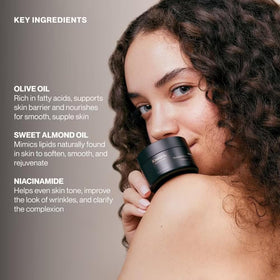 Knours ingredient bottles with olive and almond oils highlighting nourishment