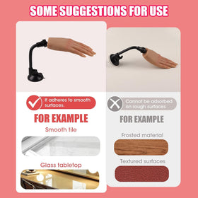 KnowU practice hand mounted on stand bracket for stable practice and accurate application