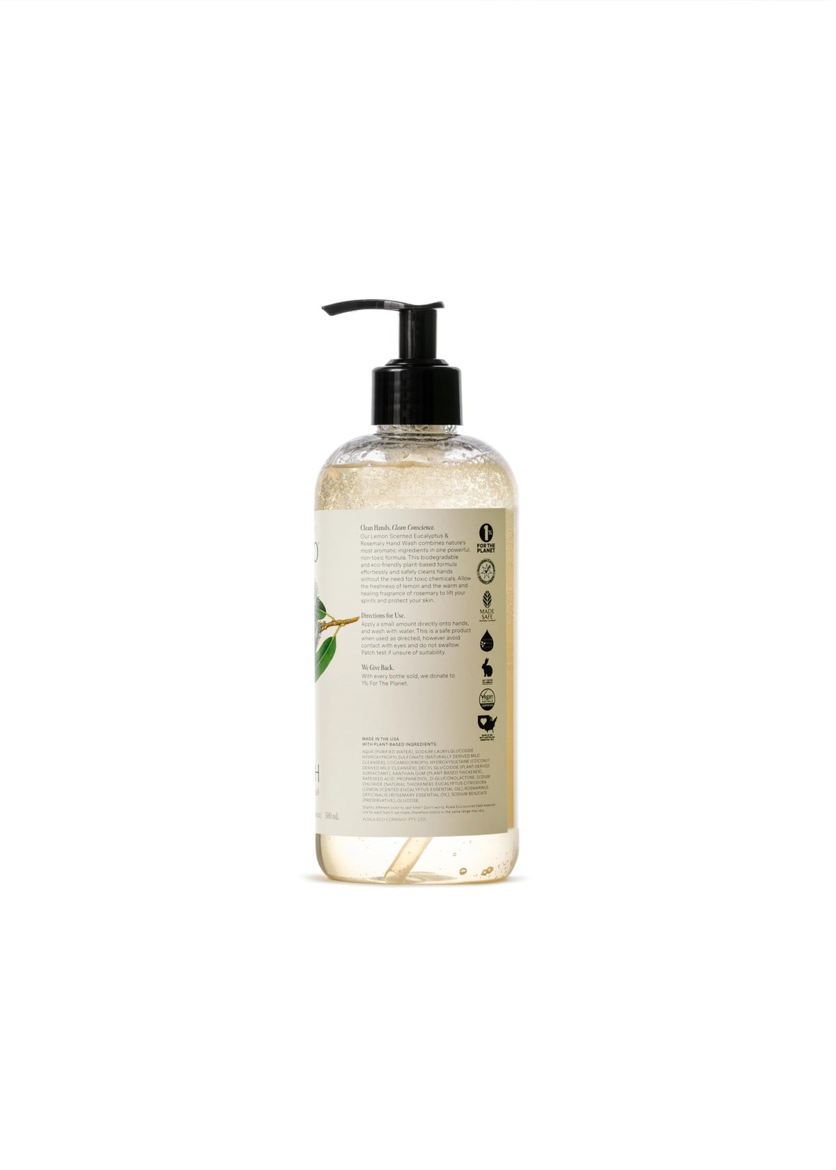 Koala Eco lather closeup showing creamy foam and gentle cleaning performance