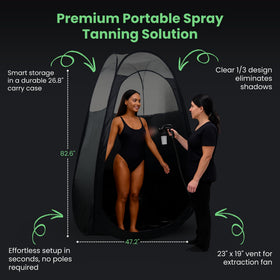 KOBBTAN folded in carry case for compact transport and storage benefit