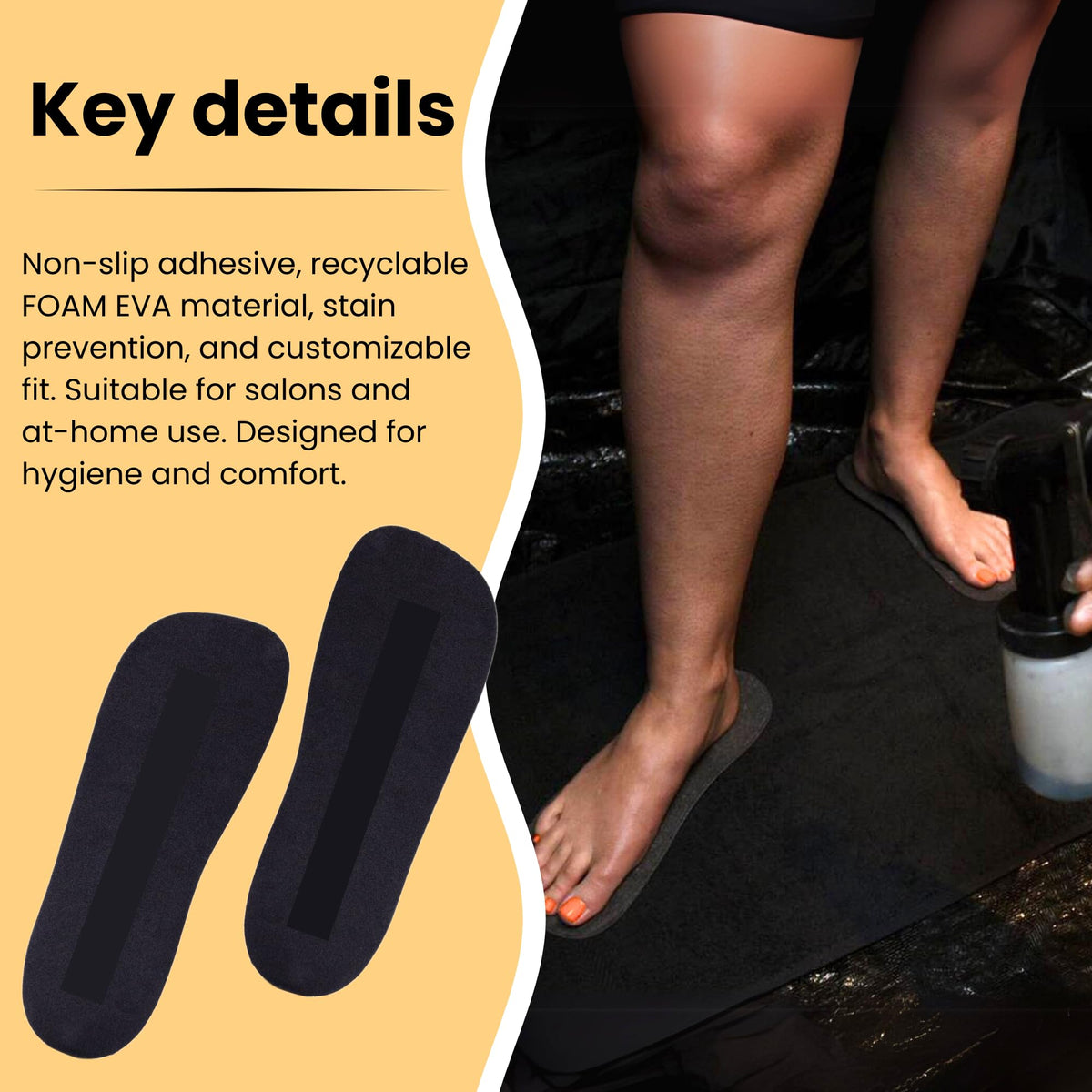 KOBBTAN adhesive back removed showcasing easy peel-and-stick
