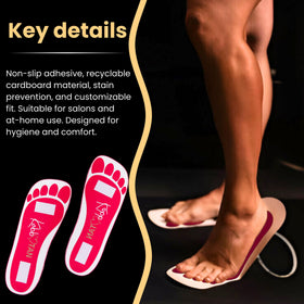 KOBBTAN size comparison with foot to show fit and scale