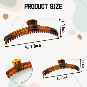 Koceci large 4.7" clip close-up showing sturdy hold for thick hair