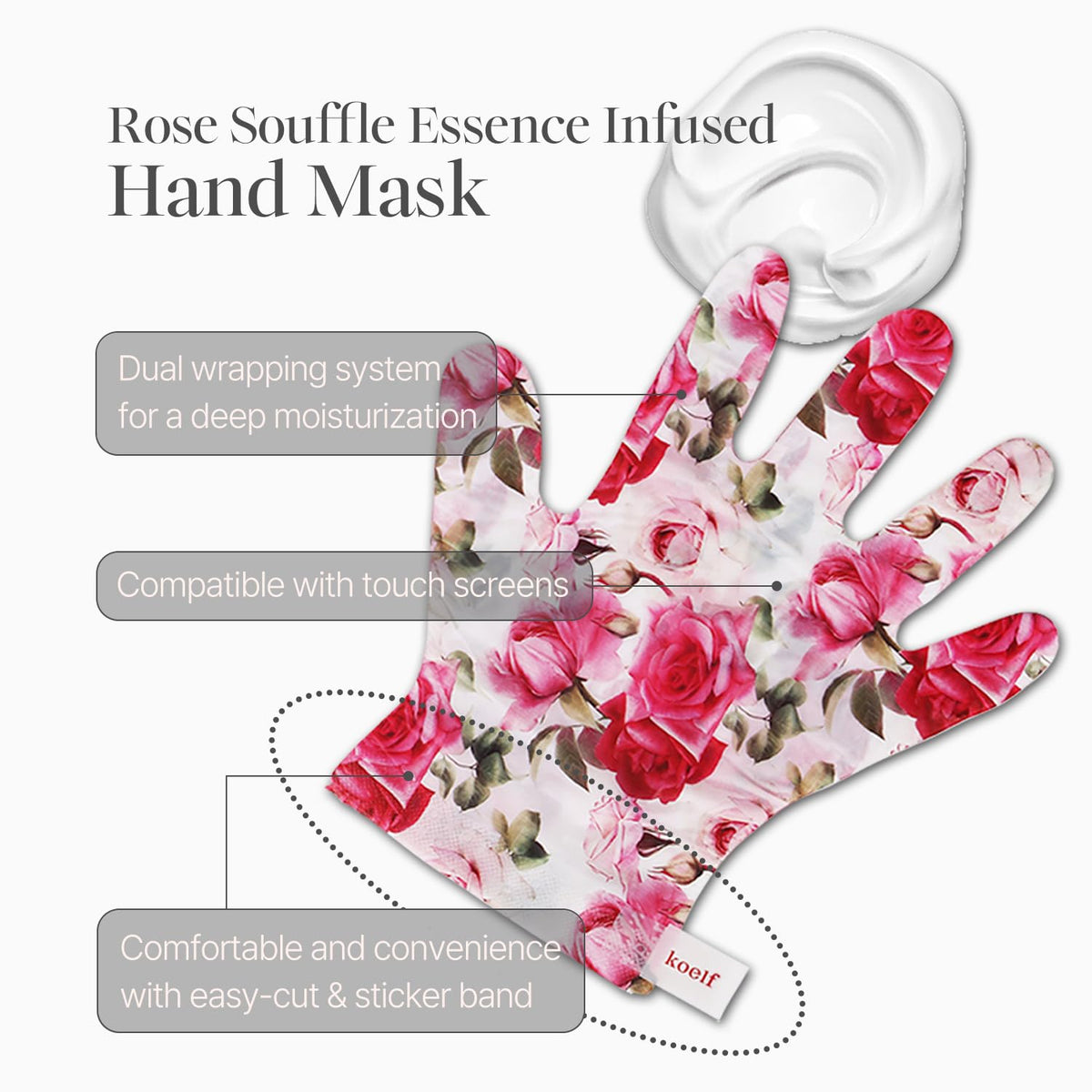 Koelf individual glove packets displayed to show hygienic single-use convenience