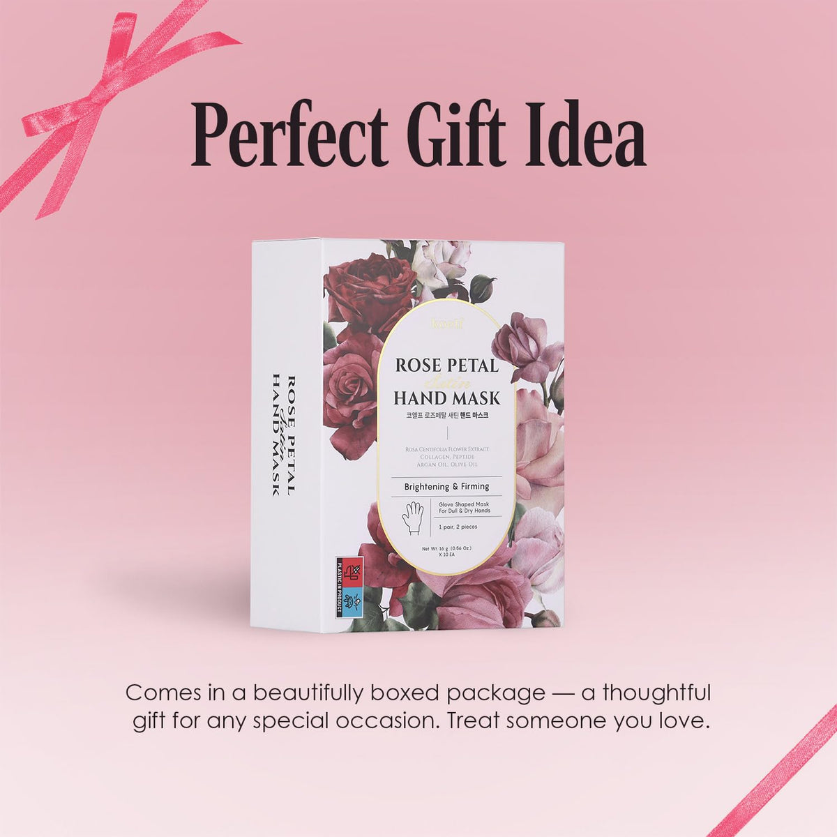 Koelf rose mask in a spa setting conveying relaxing scent and pampering benefit