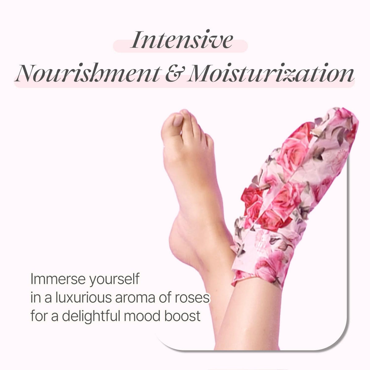 Koelf close-up of sock mask inner lining filled with nourishing serum