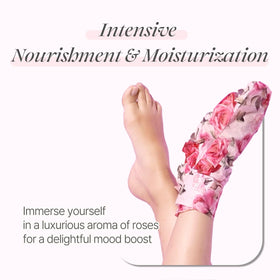Koelf close-up of sock mask inner lining filled with nourishing serum