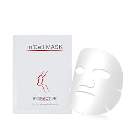 Koi Beauty mask applied on model demonstrating snug fit and instant cooling comfort