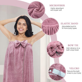 KOIKEY wrap worn after shower demonstrating secure fit and mobility