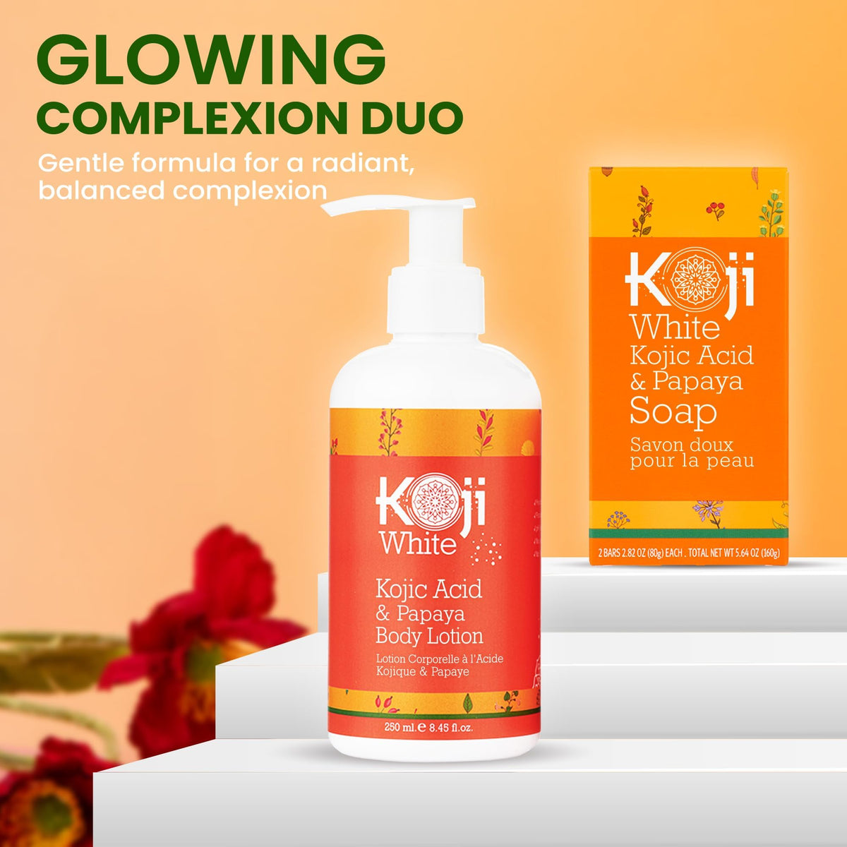 Koji White applied on forearm showing hydration and softened skin result