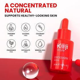 Koji White used on elbow and knee illustrating improved texture and softer skin