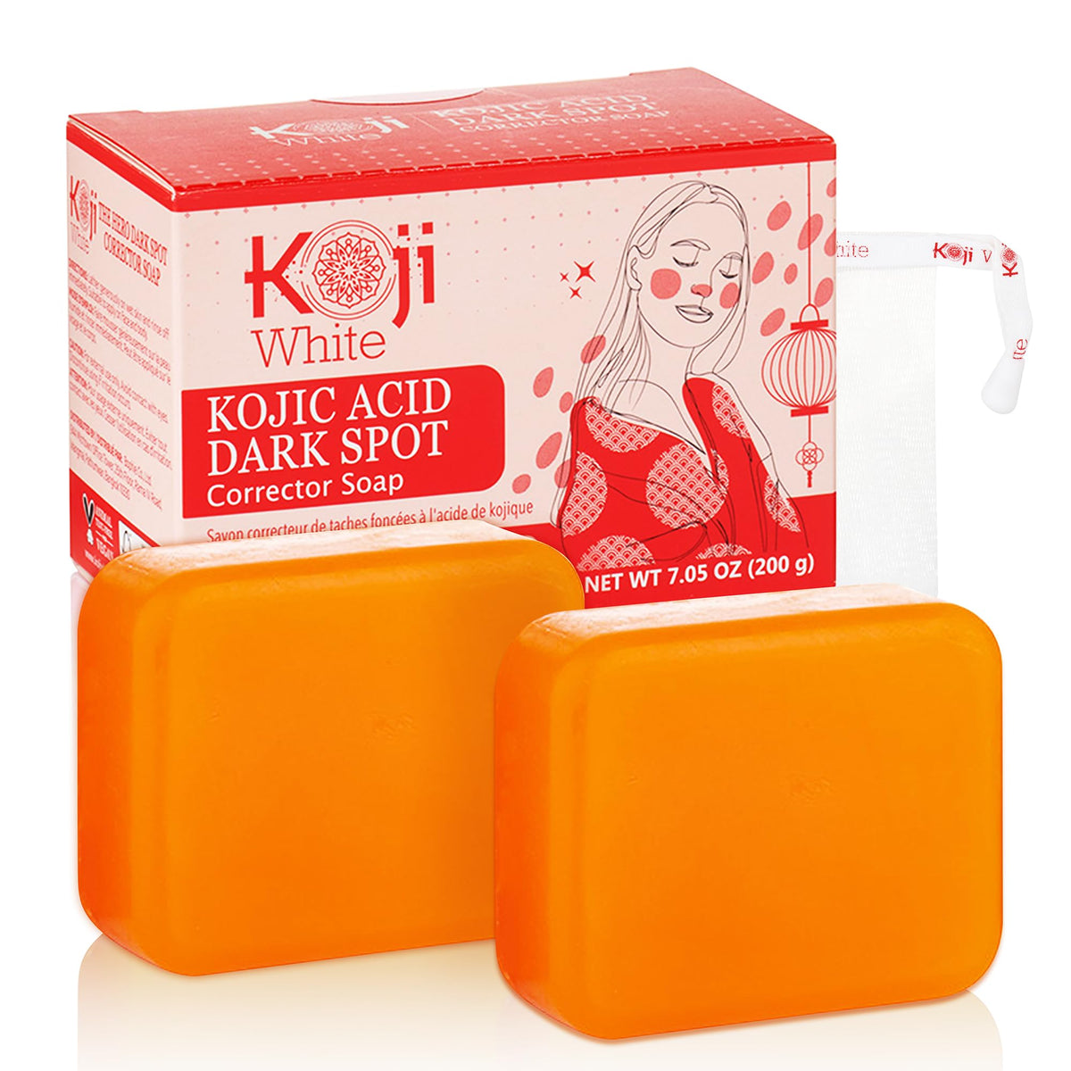 Koji White front packaging showing bar and branding for clear identification and trust