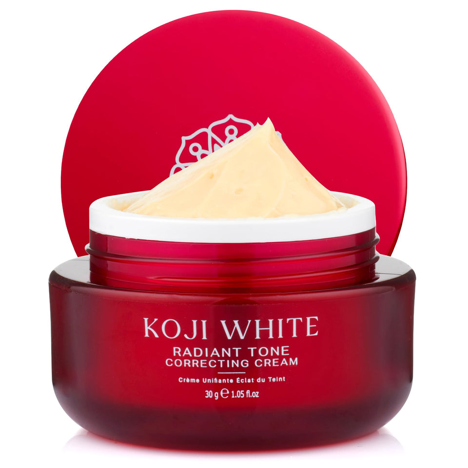Koji White front packaging showing compact jar and product name for clarity