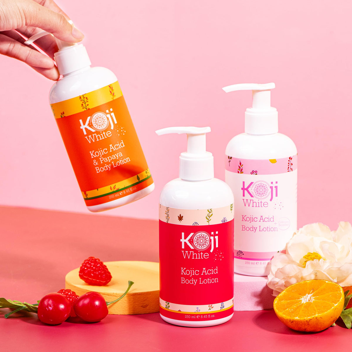 Koji White packaging detail highlighting premium aesthetic and quality