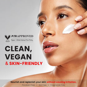 Koji White pump dispensing serum highlighting easy application benefit