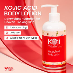 Koji White pump dispenser detail for convenient, spill-free daily use