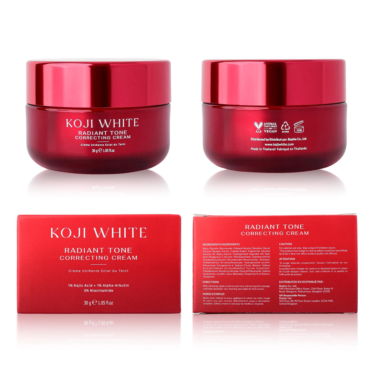 Koji White jar inside travel pouch showing convenience for on-the-go use