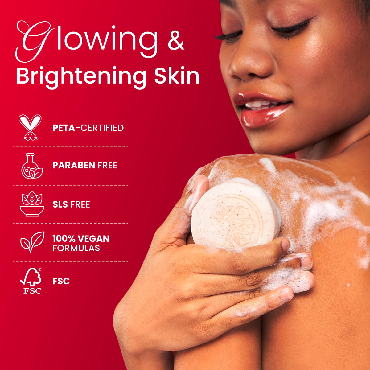 Koji White used on elbows and knees for visible texture smoothing