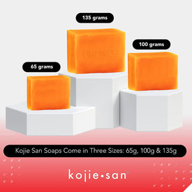 Kojie San foam applied to cheek showing even-tone application benefit