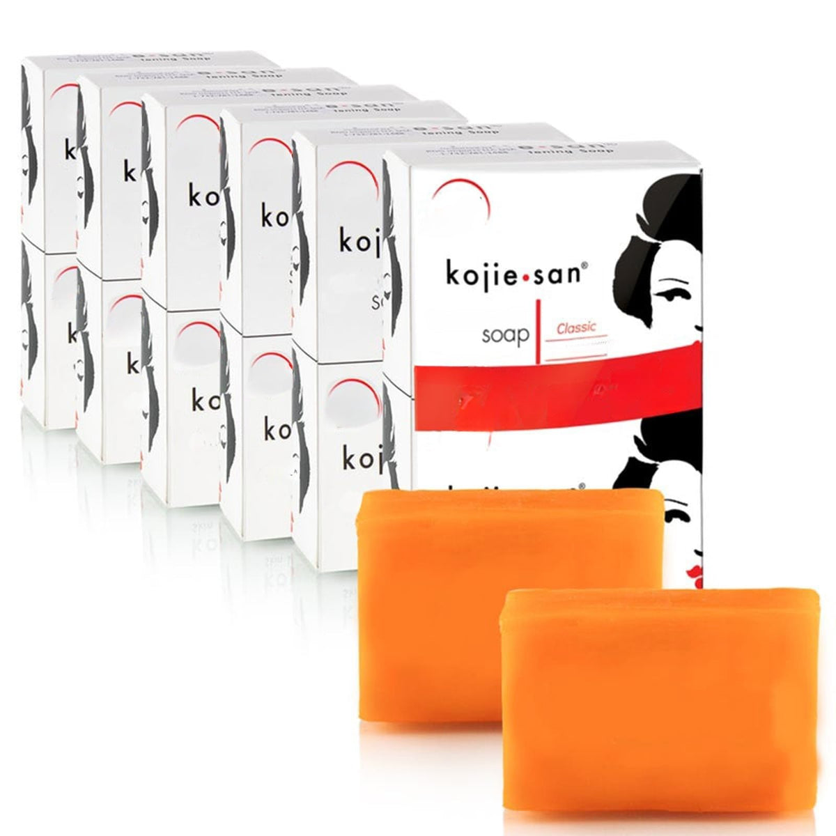 Kojie San front packaging showing bundle benefits and clean branding