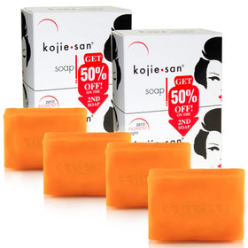 Kojie San front packaging showing bar benefits and brand clarity
