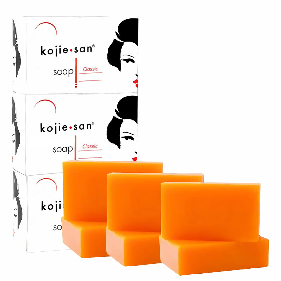 Kojie San front packaging showing product and benefits