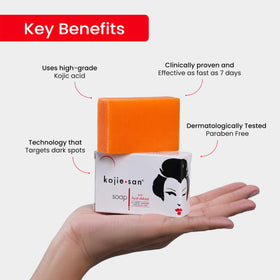 Kojie San in shower use illustrating gentle daily cleansing routine
