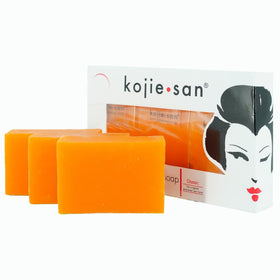 Kojie San front packaging showing product and benefit of brighter skin