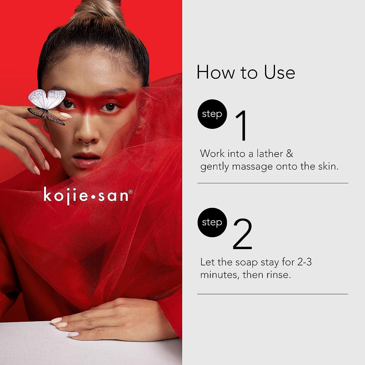 Kojie San four-bars lifestyle shot indicating value pack convenience benefit
