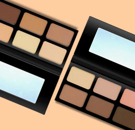 Kokie contour size scale with brush showing compact palette convenience