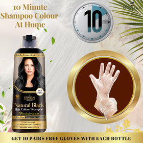 kokila hands applying shampoo with gloves for neat application