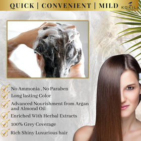 kokila before and after hair showing natural black shine