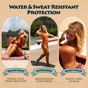 Kokua on swimmer in ocean showing water-resistant performance benefit