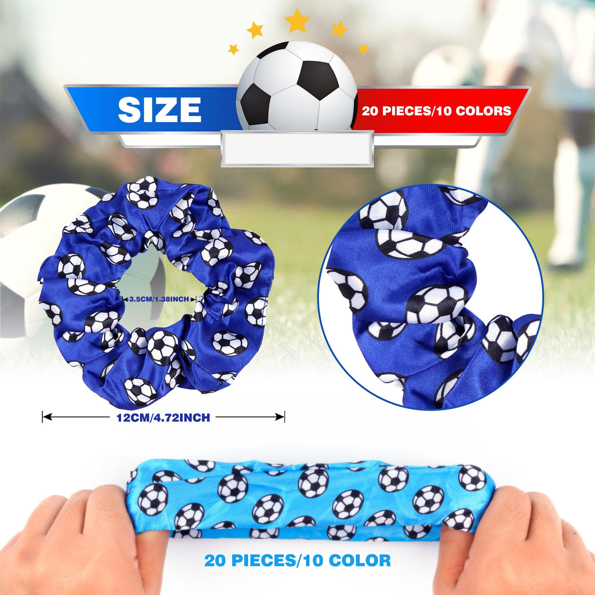Kolewo4ever scrunchie close-up texture demonstrating smooth fabric and gentle hold
