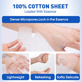KONEUK model applying a sheet mask illustrating easy at-home pampering