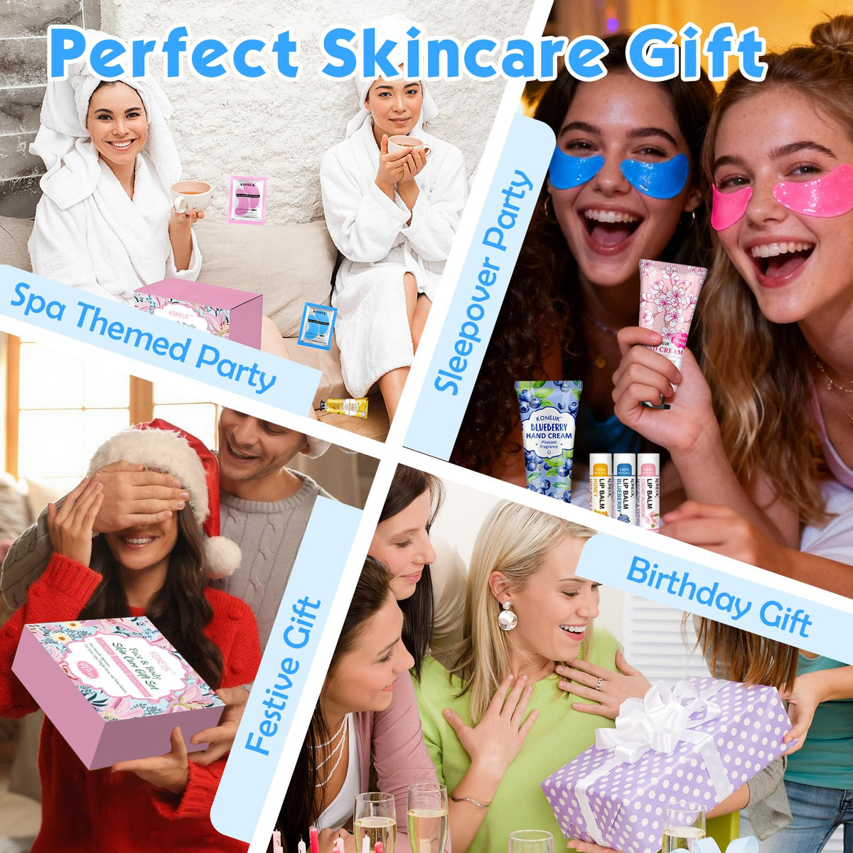 KONEUK favors being handed out at a sleepover offering instant pampering