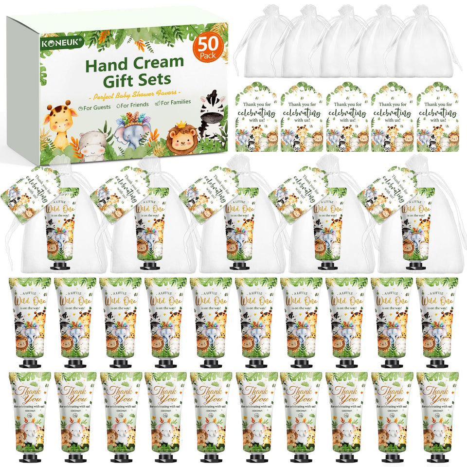 KONEUK front view of full 50-pack showing cute animal packaging and cohesive presentation