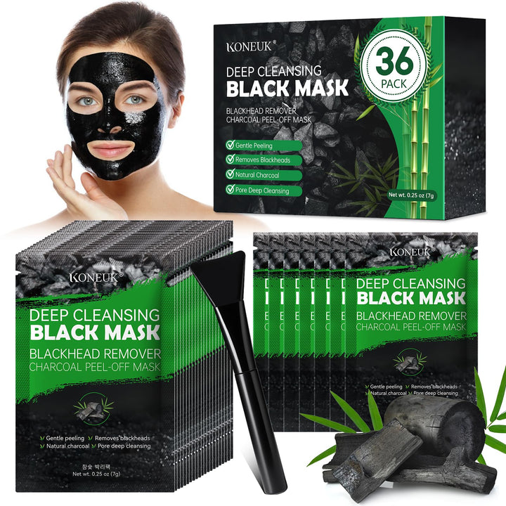 KONEUK front packaging showing 36 sachets and brush, convenient bulk gift