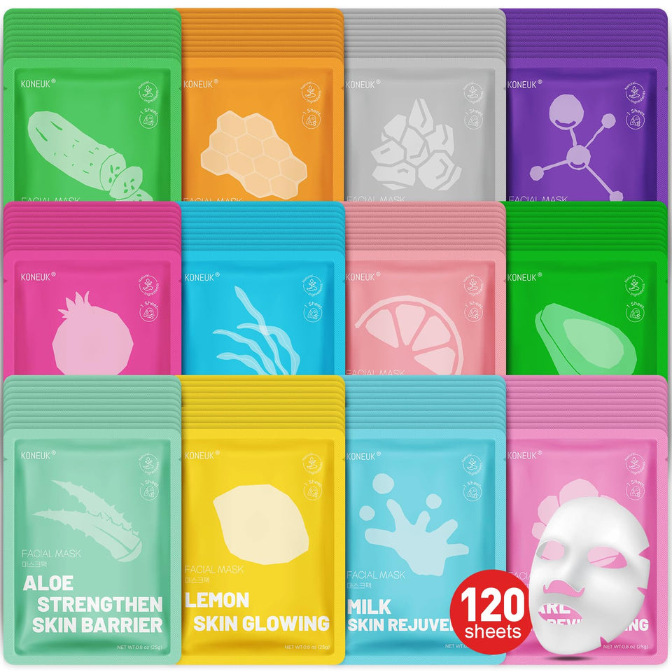 KONEUK front packaging showing assorted 120-pack for easy selection and gifting
