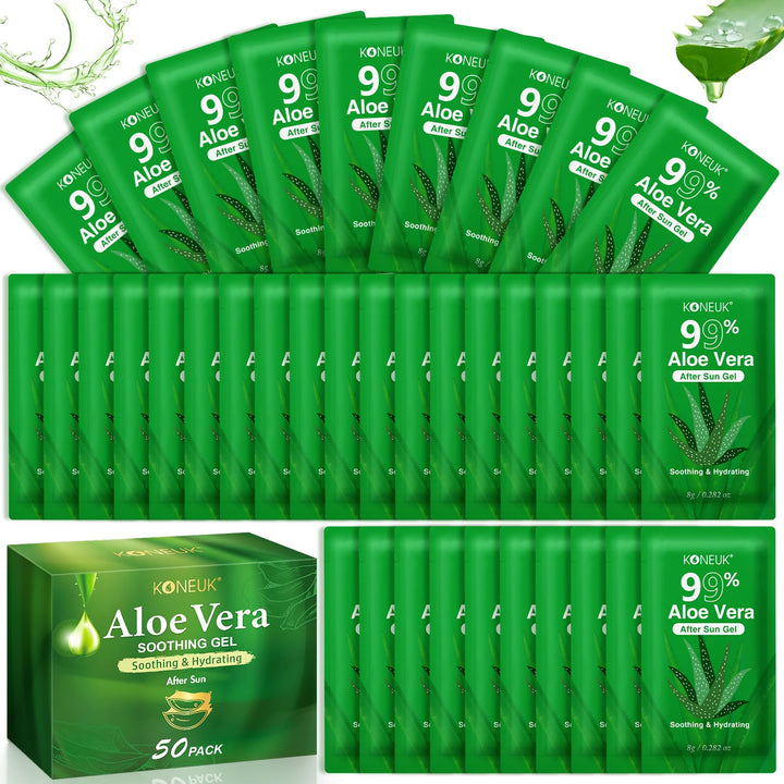 KONEUK front pack of fifty sachets showing travel-friendly bulk convenience